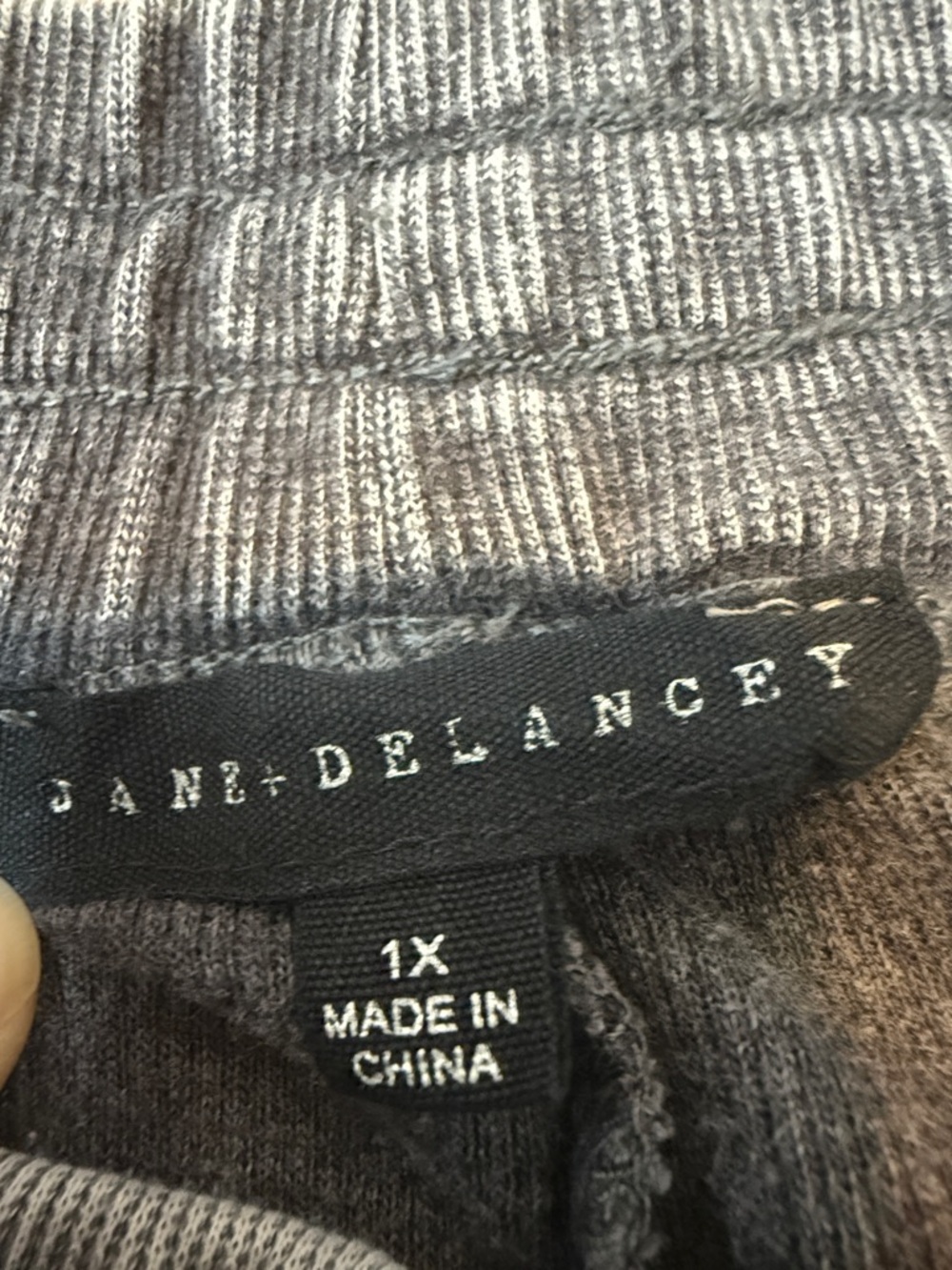 Jane and Delancey Washed Gray Drawstring Jogger Pants - Picture 3 of 5